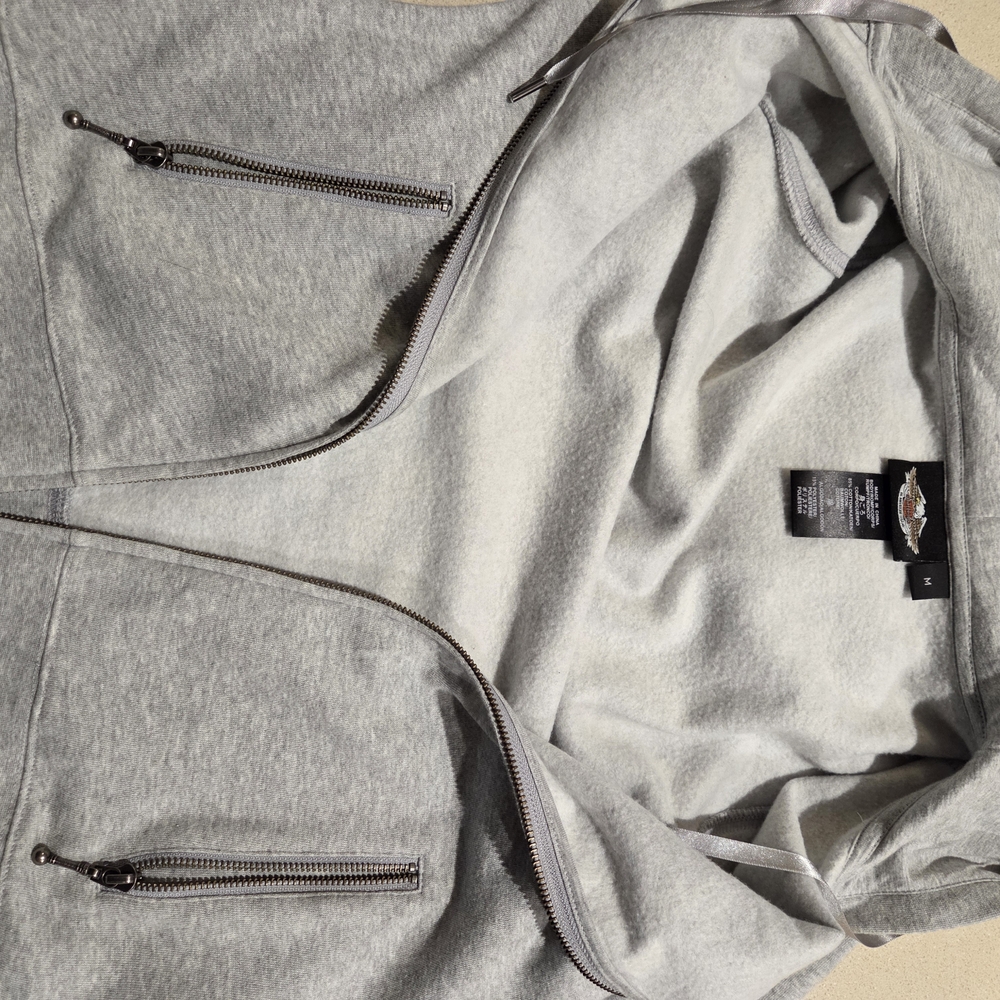 Harley-Davidson Gray Cotton Blend Hoodie - Picture 5 of 5
